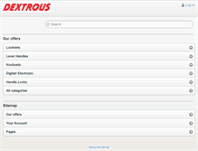Tablet Screenshot of dextrous-lock.com